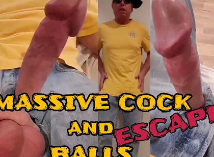Massive Cock and Balls Escape Siixxbig Jeans