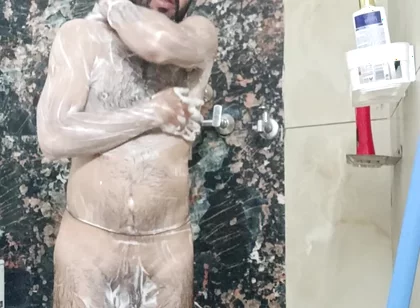 Indian Police Officer in Shower
