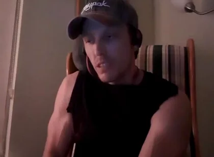 Muscular Guy's Eyes Roll Back When He Cums