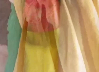 Red Lacy Panties Under Yellow Skirt