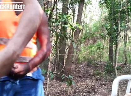 Worker Sucking in the Bush and Fucking His Coworker