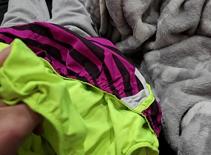 Cum in the Gusset of Nike Tempo Shorts