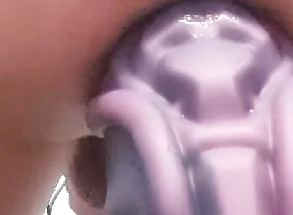 Stuffing my hot ass with a giant cock