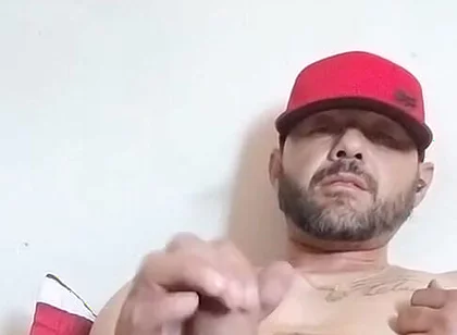 Masturbating