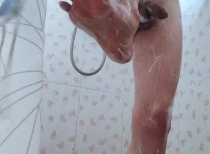 A Twink Shows off His Body in the Bathroom