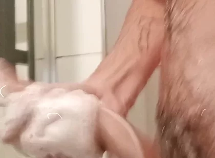 Shower Play Big Cock