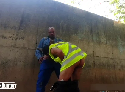 Two Workers Behind the Service Wall