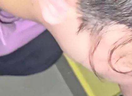 Cute Twink Gets Fucked Bareback by Straight Guy on the Stairs of His Building