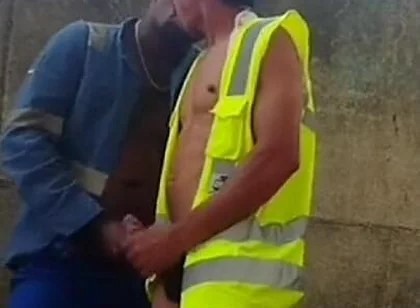 Two Workers Behind the Service Wall