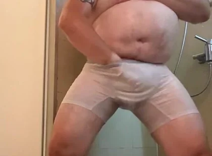 Wet White Clothes Shower One