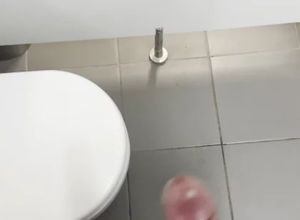 Jerking off in a Public Restroom