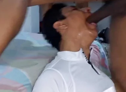 Intense Oral Sex with a Big Black Cock