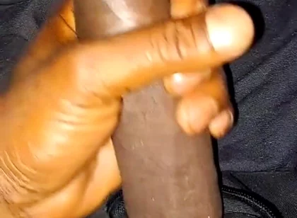 Nata4sex strocking my bid black cock