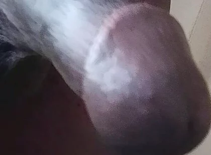 Stroking My Long Fat Cock with Saggy Balls