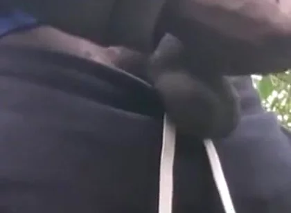 Jerking off Until Shot Thick Loads in the Forest