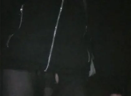 Walking Through the City in See-through Leggings (bulge Meggings)