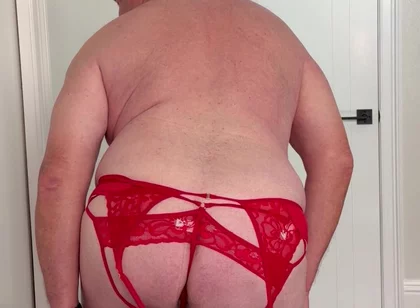 A Strip Show in Red Lingerie