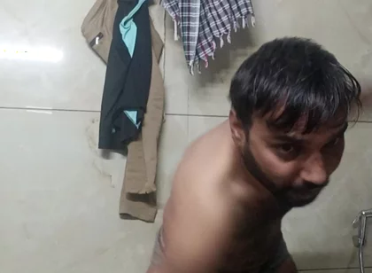 Indian Rajasthani Desi Man Enjoy Shower