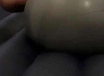 Fuck gimnastic ball on air matress