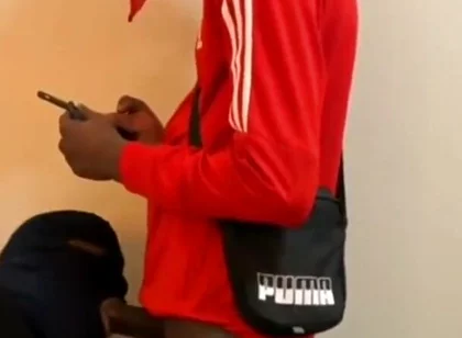 Huge Black Cock Deepthroat Swallowing His Load