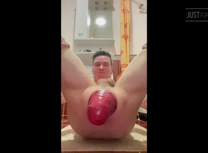 Huge Anal Prolapse in the Bathroom in Different Poses