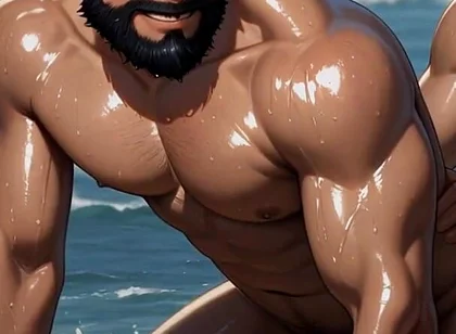 Short Ai Video Bearded Beach Boys Cocks