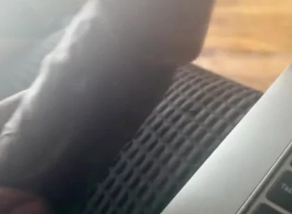 Stroking My Big Black Cock Watching Porn