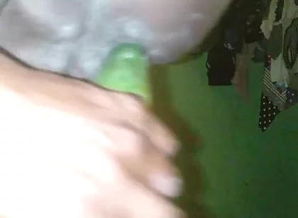 Deep Anal Sex with a Big Cucumber