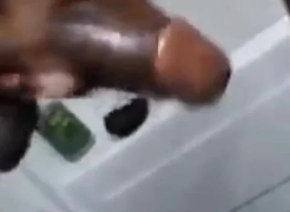 Stroking Rubbing Shaking My Huge Black Cock