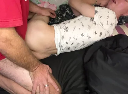 Great Creampie for Tight Twink Hole From a Mature Bear