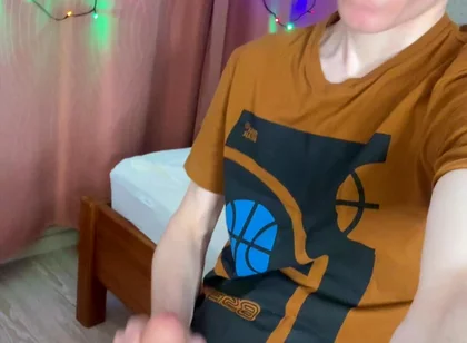 Young Student Home Alone with a Monster Boner and Lots of Sperm