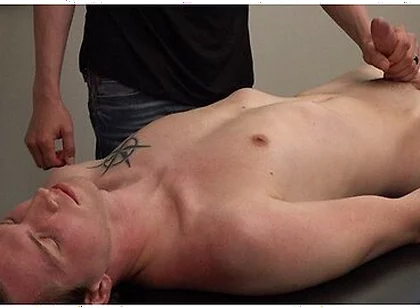 Colin Tanners Big Cock Stroked In Gay Oil Massage
