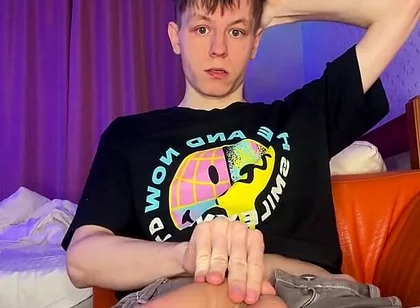 Just a Horny Twink Who Loves to Show off His Big Cock
