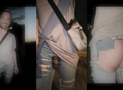 Walking Through the City in Bottomless Jeans