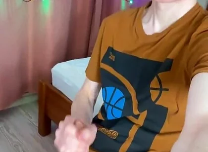 Young Student Home Alone with a Monster Boner and Lots of Sperm