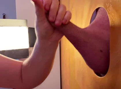 Builder Shoves His Thick Rock-hard Cock Through. Then This Happens?