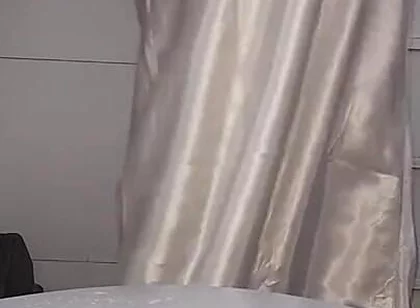 Satin White Long Lingerie Fetish Cum