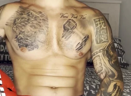My Big Cock Cums with a Boxer Gloves