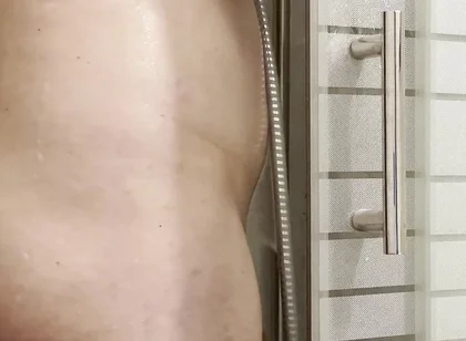 Candid Shower, Hard Dick + Cum