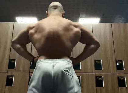 Sweaty Flexing After Training