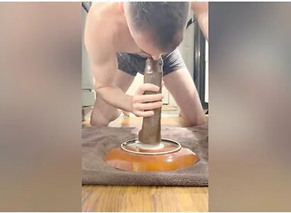 Sloppy Deepthroating And On Dildos