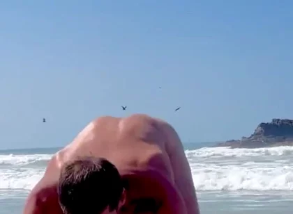 Naked Workout in Zipolite Mexico. Jumping Jacks with a Sprawl