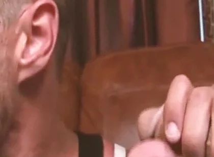 Thirsty for Cum Horny Gay Man Enjoys the Two Cocks of His Muscular Colleagues in a Threesome