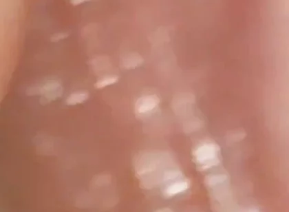 Wide Hole Filled with Pre Cum in Close up