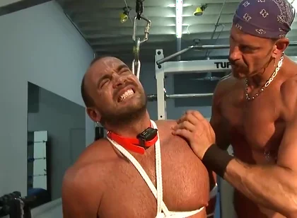 Colin Steele And Jessie Balboa In Gym Training Agony