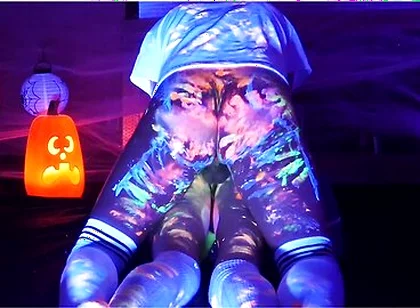 Femboys Messy Halloween Flip Fuck With Glow Paint
