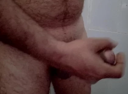 Real Masterbating in Bathroom