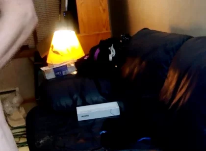 Stand up Then Lay Down on Couch as I Jerk and Bust Twice