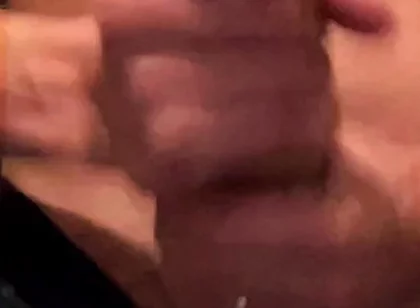Skinny Guy Uses Both Hands to Stroke His Thick Dick and Drip Cum