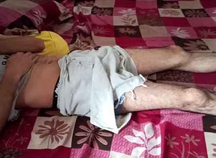 Wow First Time Touch My Stepbrother Big Cock in Midnight Lungi